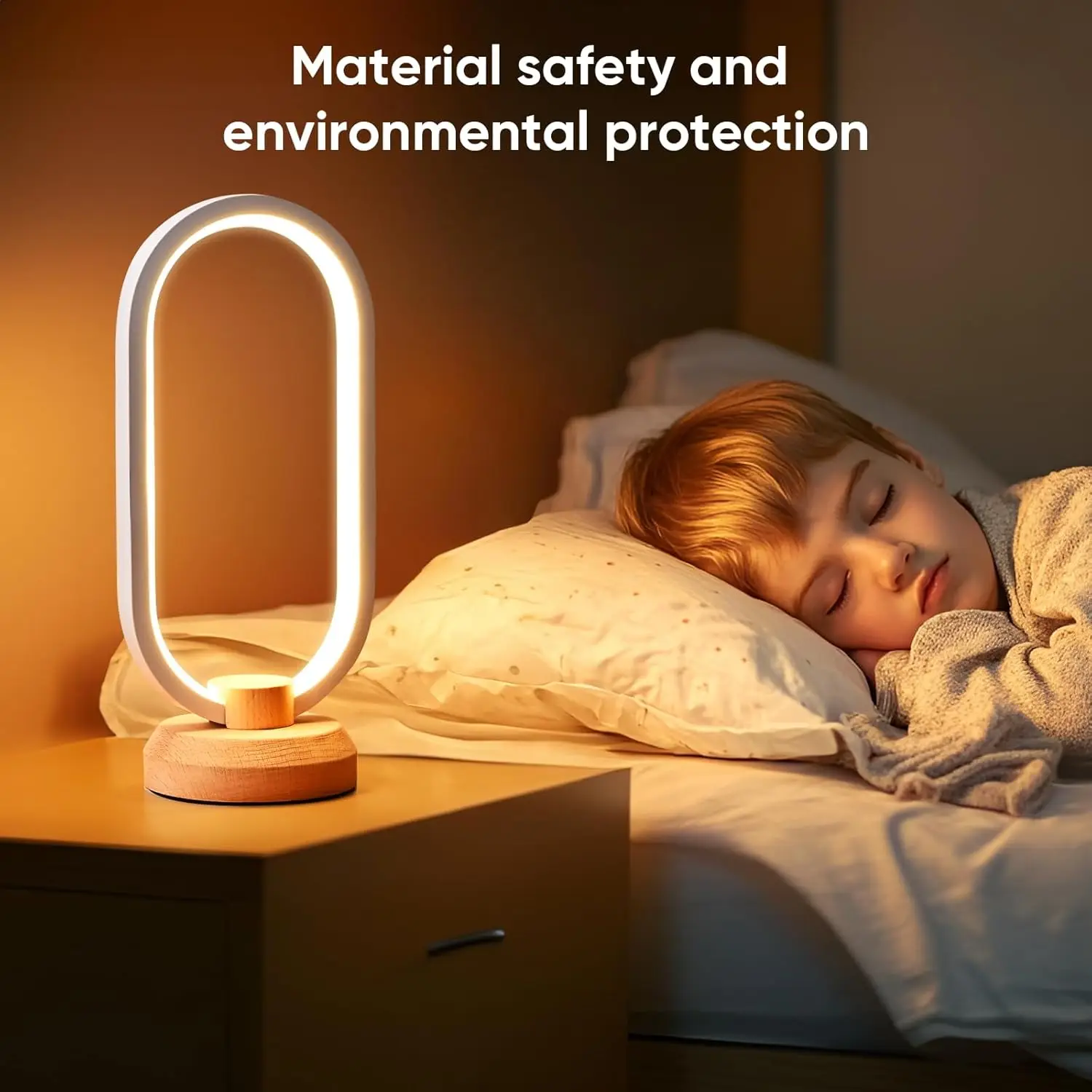 Modern LED Desk Lamp | Aesthetic Oval Shape Dimmable Table Lamp for Bedroom | Home Decor - Image 2